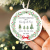 Family of Four Christmas Ornament 2025 | Custom Baby's First Christmas Family Ornament, New Baby Ornament, New Parents Gift,Family of 4