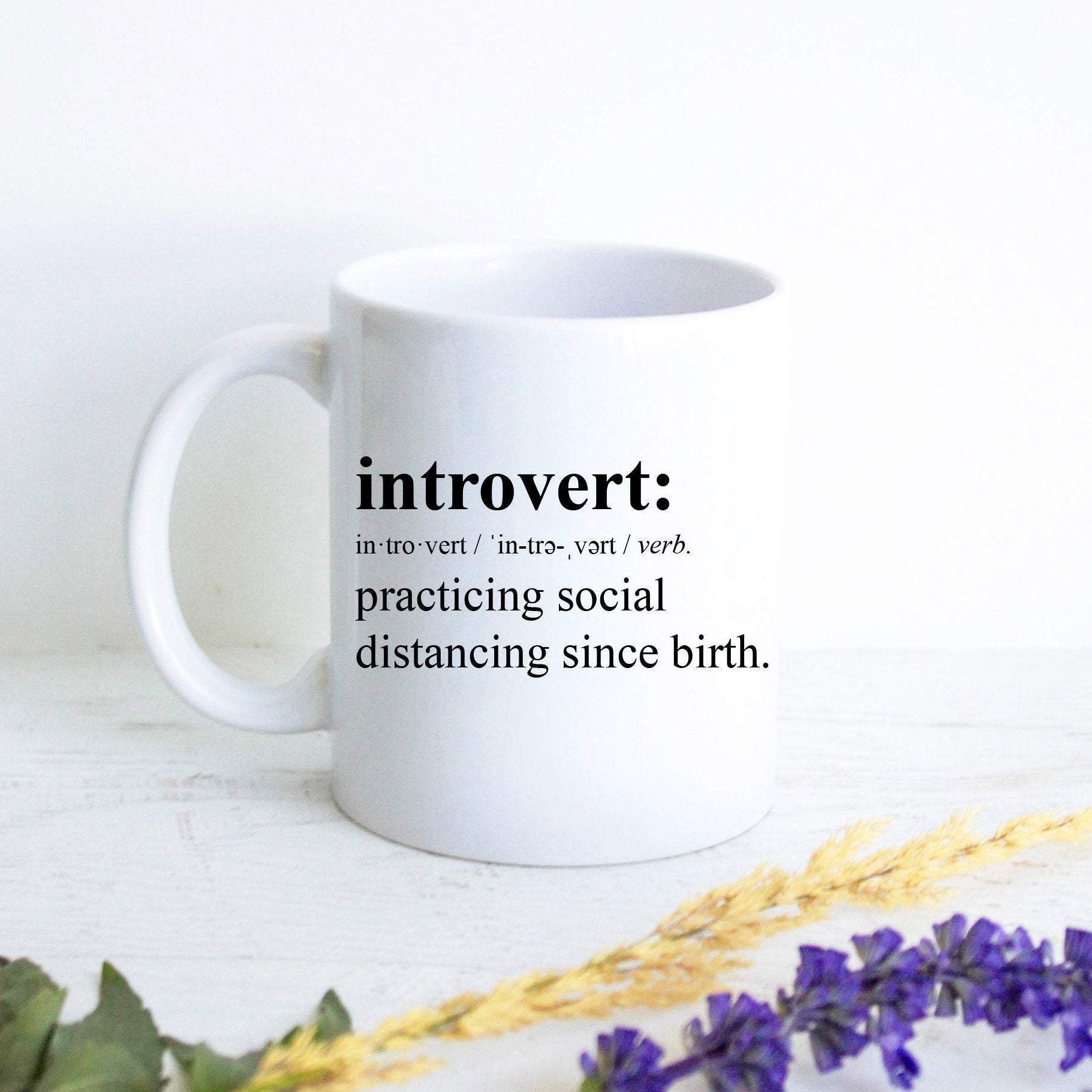 Introvert Definition - White Ceramic Mug