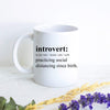 Introvert Definition - White Ceramic Mug