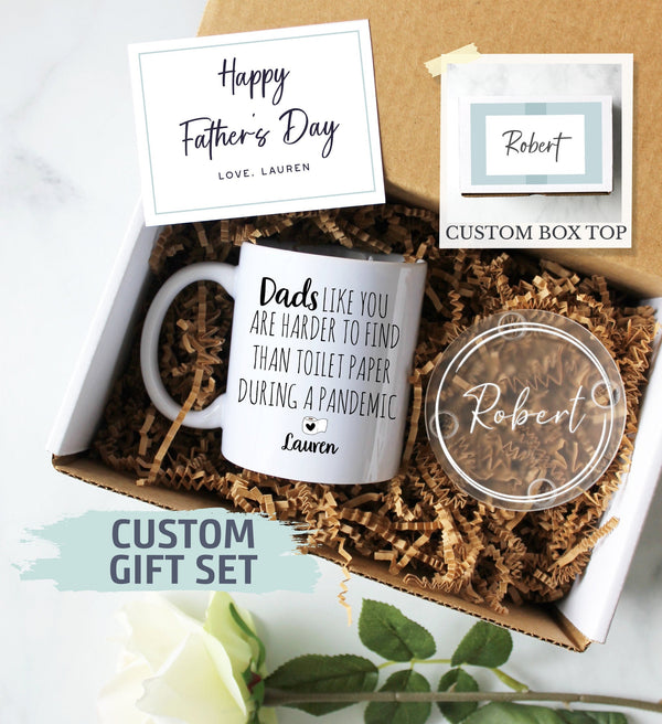 Personalized Father's Day Gift Box | Dad Pandemic Mug, Funny Gift for Dad, Funny Father's Day Gift Idea, Pandemic Dad Gift, Funny Dad Gift