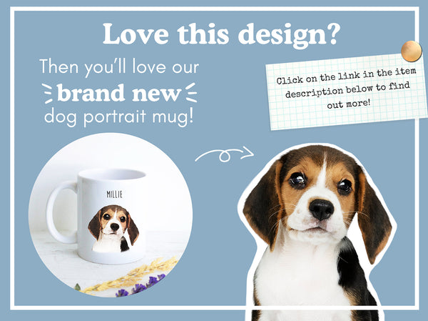 Custom Dog Pet Photo Portrait - White Ceramic Mug