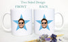 The Office - Custom Photo Star Face Mug Darker Blue Color