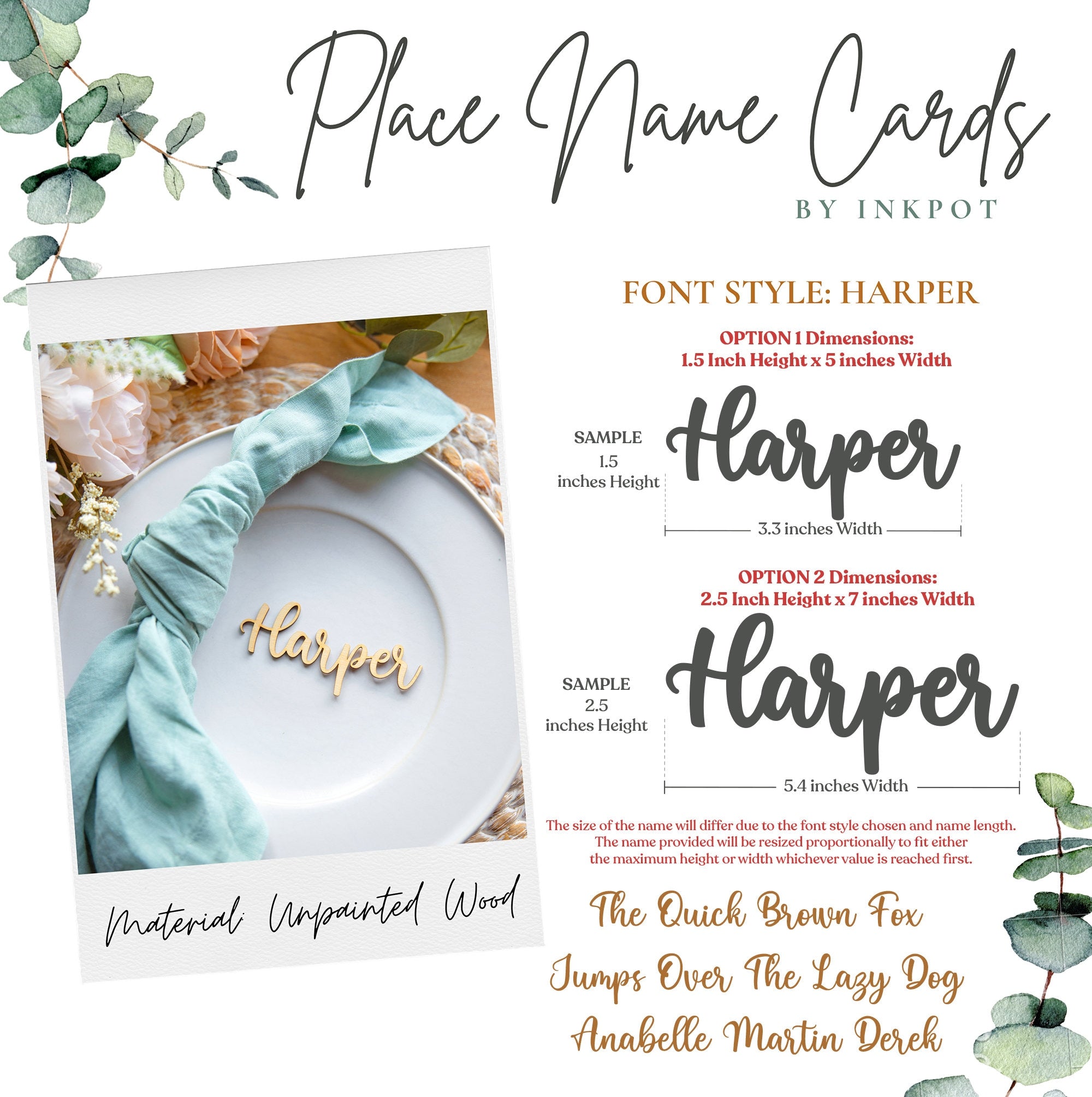 Custom Wedding Holiday Table Name Place Cards | Dinner Party Table decor, Wedding Name Cards, Wood Table Setting, Rustic Place Name, Wedding