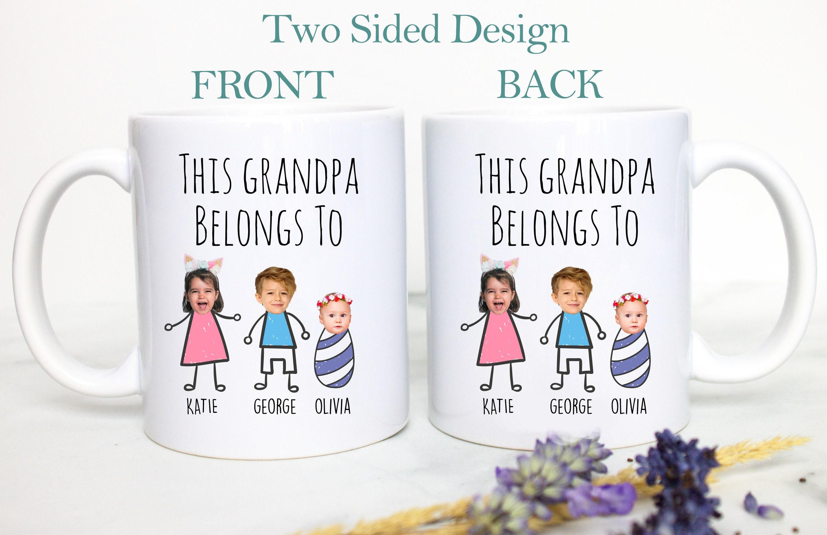 Custom Baby Face Photo Gift For Grandpa Grandma Individual OR Mugset