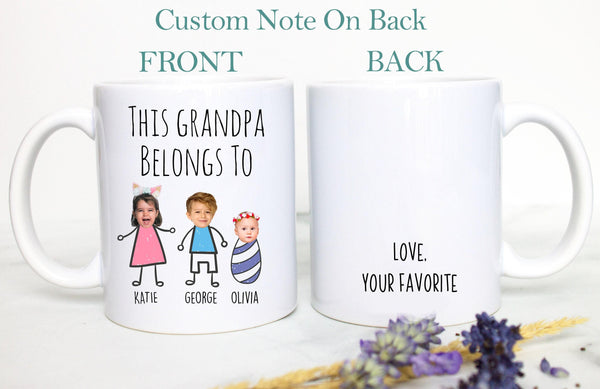 Custom Baby Face Photo Gift For Grandpa Grandma Individual OR Mugset