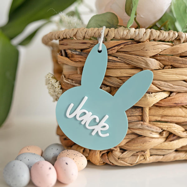 Bunny Head Easter Basket Tag