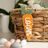 Personalized Name Carrot Easter Basket Tag