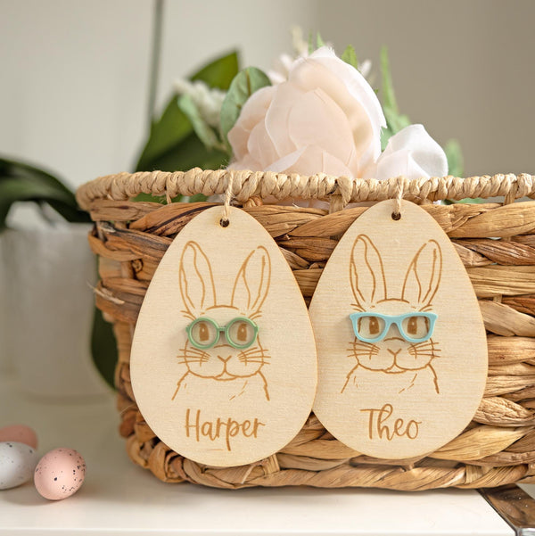Personalized Bunny Easter Basket Tag