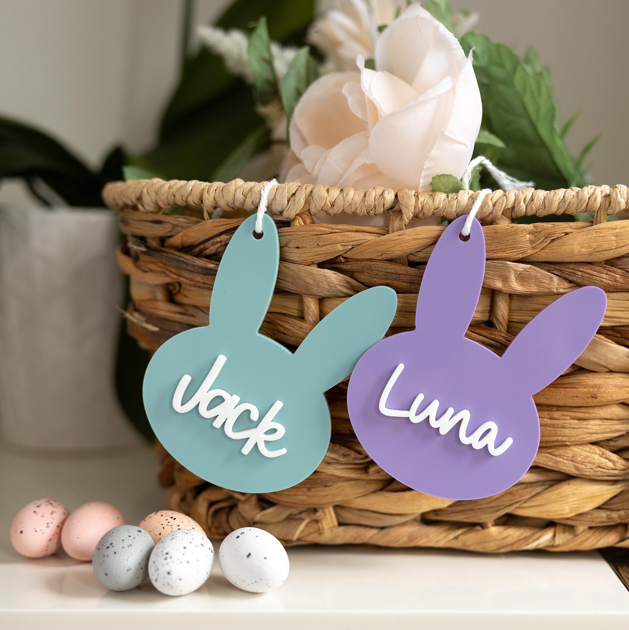 Bunny Head Easter Basket Tag