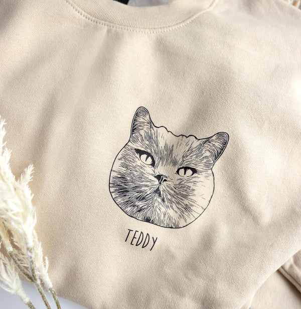 Custom Pet Portrait Shirt or Sweatshirt