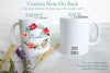 Red Floral Floral Wreath with Custom Name - White Ceramic Mug