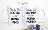 Promoted from Dog Dad to Human Daddy and Mommy Individual or Mug Set - White Ceramic Mug