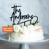 Custom Last Name Wedding Cake Topper