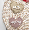 Personalized Valentine's Day Heart Basket Tag | Custom Valentine's Day Name Tag, Acrylic Heart Name Tag, Acrylic Heart Tag,Valentine's Heart