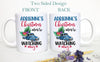 This is My Custom Name Christmas Movie Watching Mug Blue - White Ceramic Mug