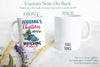 This is My Custom Name Christmas Movie Watching Mug Blue - White Ceramic Mug