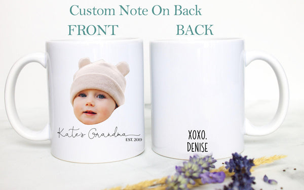 Custom Baby Face Photo Gift For Grandpa Grandma Individual OR Mugset, Personalized Photo Mug, Christmas Gift Grandma, Baby Face Gift Mug