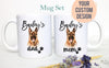 Personalized German Shepherd Dog Individual or Mug Set - White Ceramic Custom Mug