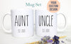 Personalized Aunt and Uncle Individual or Mug Set Rae Dunn Inspired - White Ceramic Mug