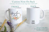 Floral Rustic Personalized Grandma Name Est Light - White Ceramic Mug