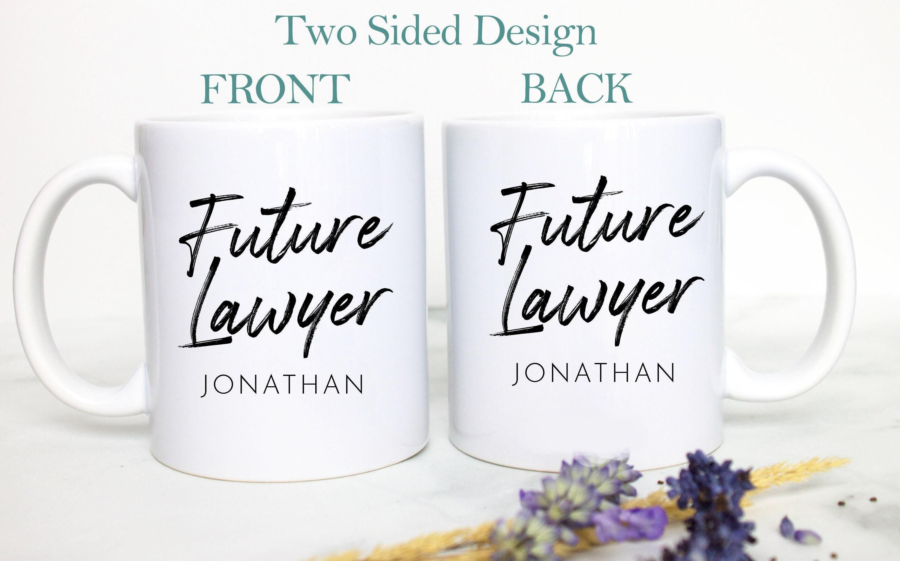 Future Lawyer With Custom Name - White Ceramic Mug