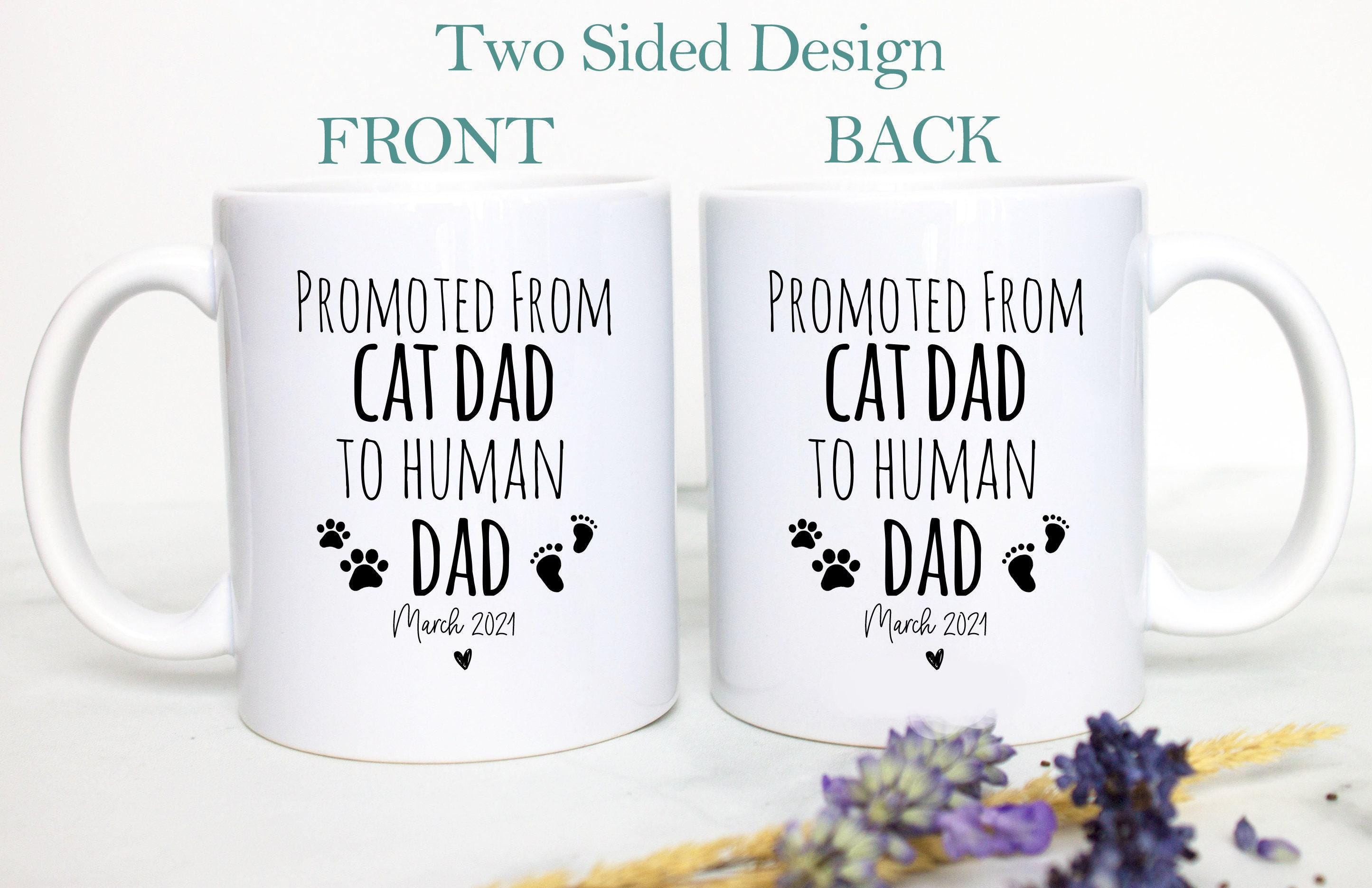 Promoted from Cat Mom and Dad to Human Individual OR Mug Set