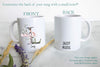 Woodland Floral with Custom Initial and Name - White Ceramic Mug
