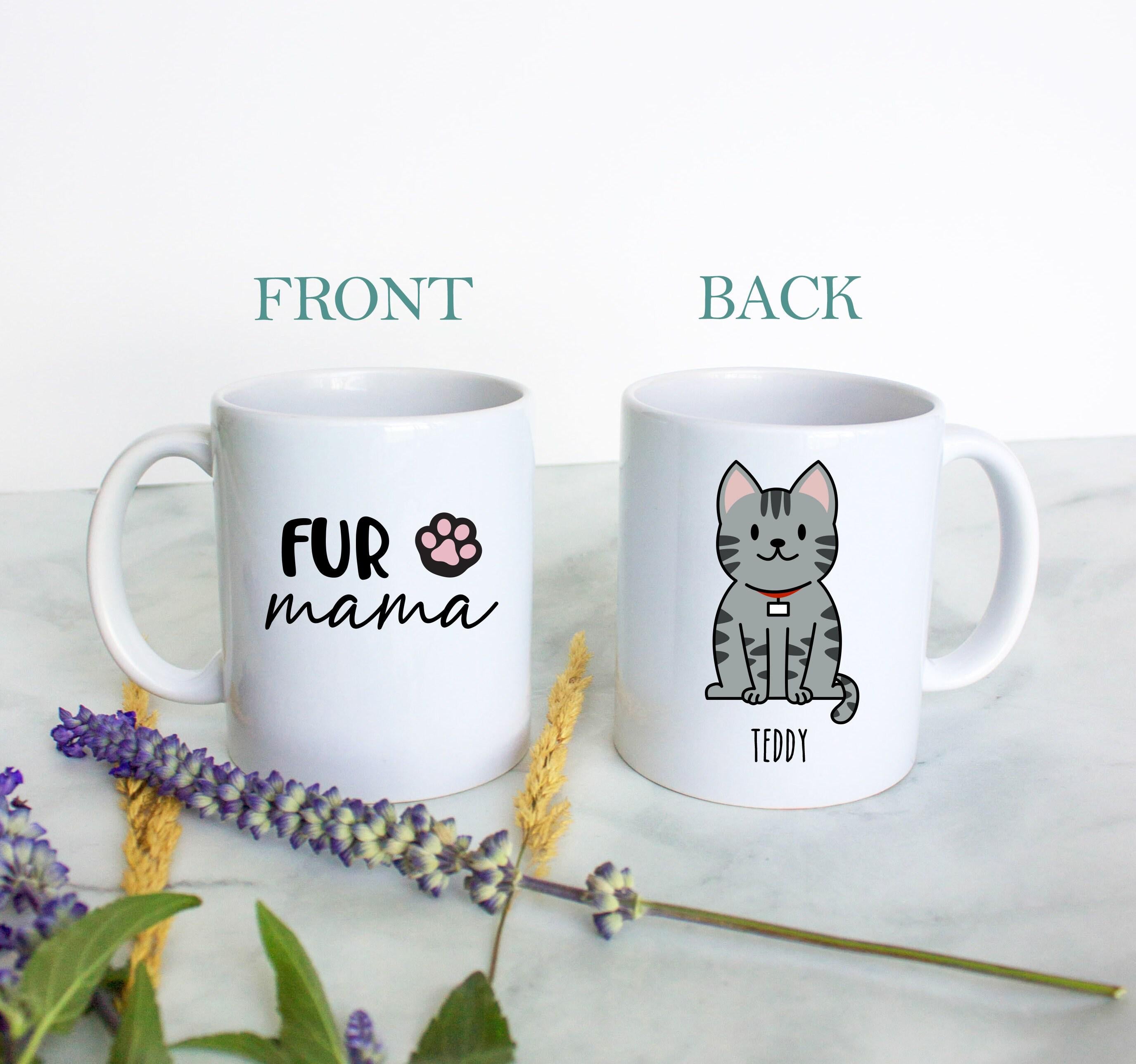 Personalized Cat Mom Mug- White Ceramic Custom Mug