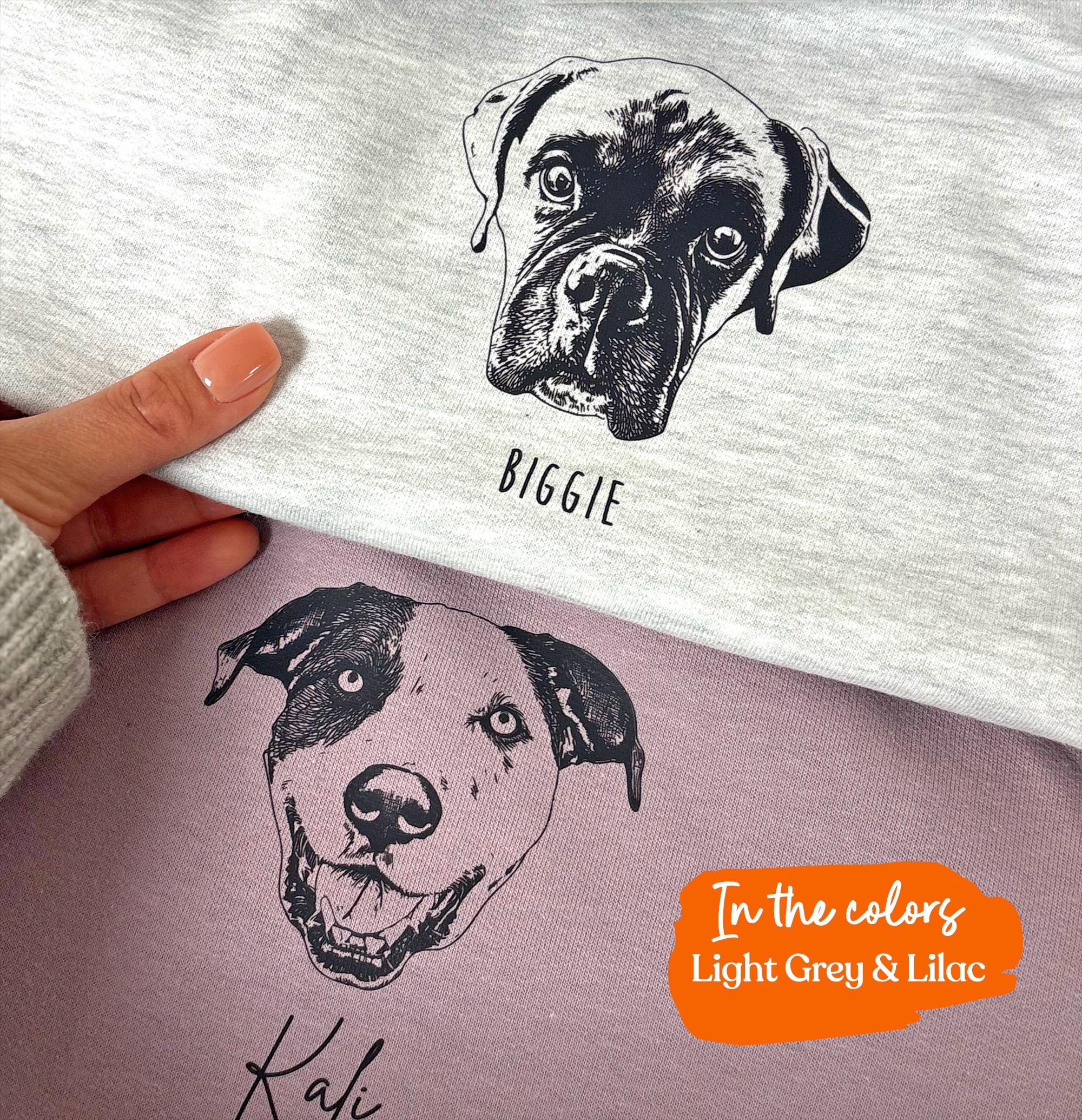 Custom Pet Portrait Sweatshirt: Personalized Dog/Cat Photo Gift