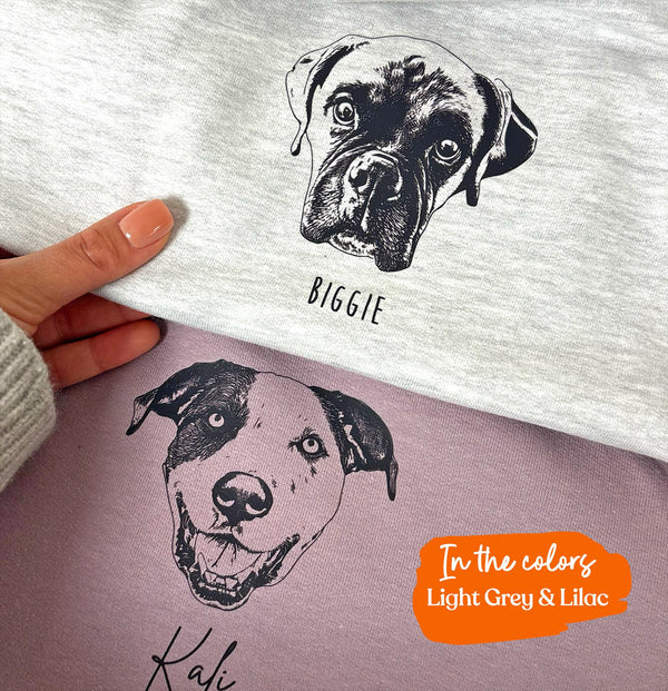 Custom Pet Portrait Sweatshirt: Personalized Dog/Cat Photo Gift