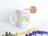 Personalized Name Pastel Rainbow - White Ceramic Mug