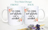 Does Running Out Of Fucks Count as Cardio Peach Floral Mug - White Ceramic Mug