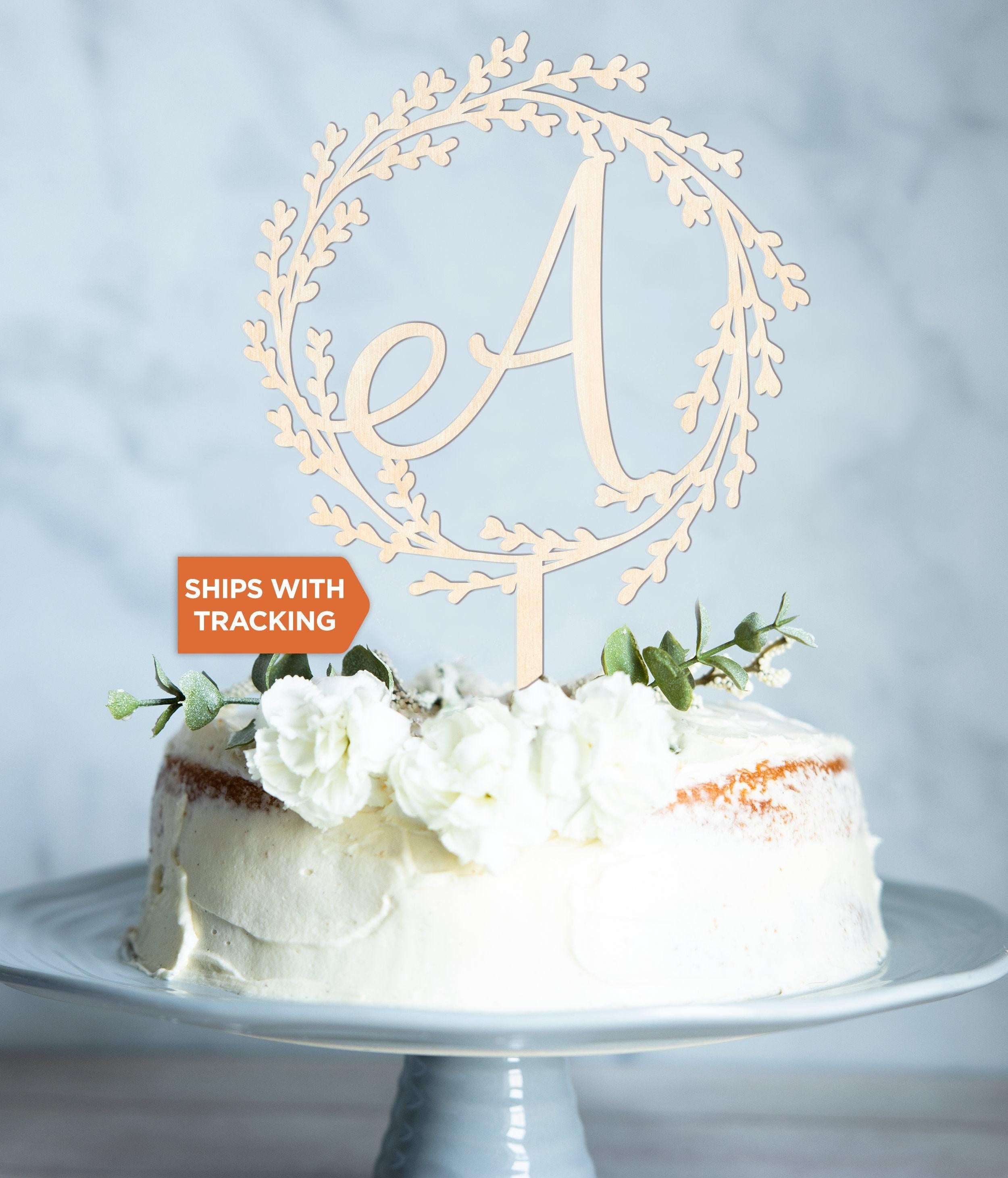 Custom Initial Wedding Cake Topper
