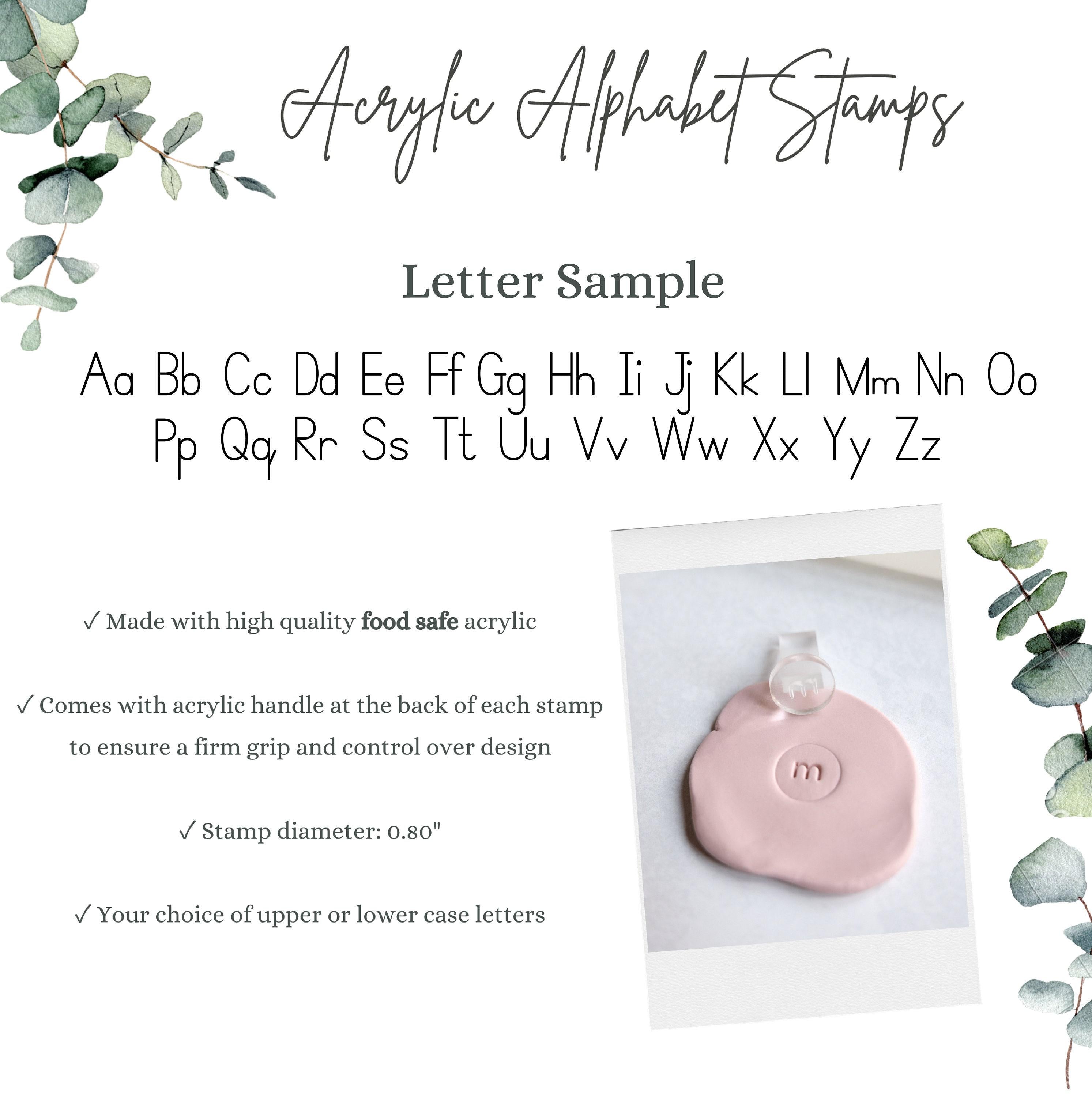 Alphabet Stamp Acrylic Fondant Debosser