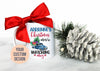 This is My Custom Name Christmas Movie Watching Mug Blue - White Ceramic Mug