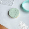 Easter Egg Pattern Acrylic Fondant Embosser With Cutter