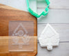 Floral Bird House - Acrylic Fondant Embosser With Optional Cutter