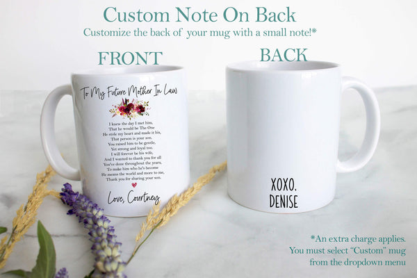 Future Mother In Law Gift Custom Name - White Ceramic Mug