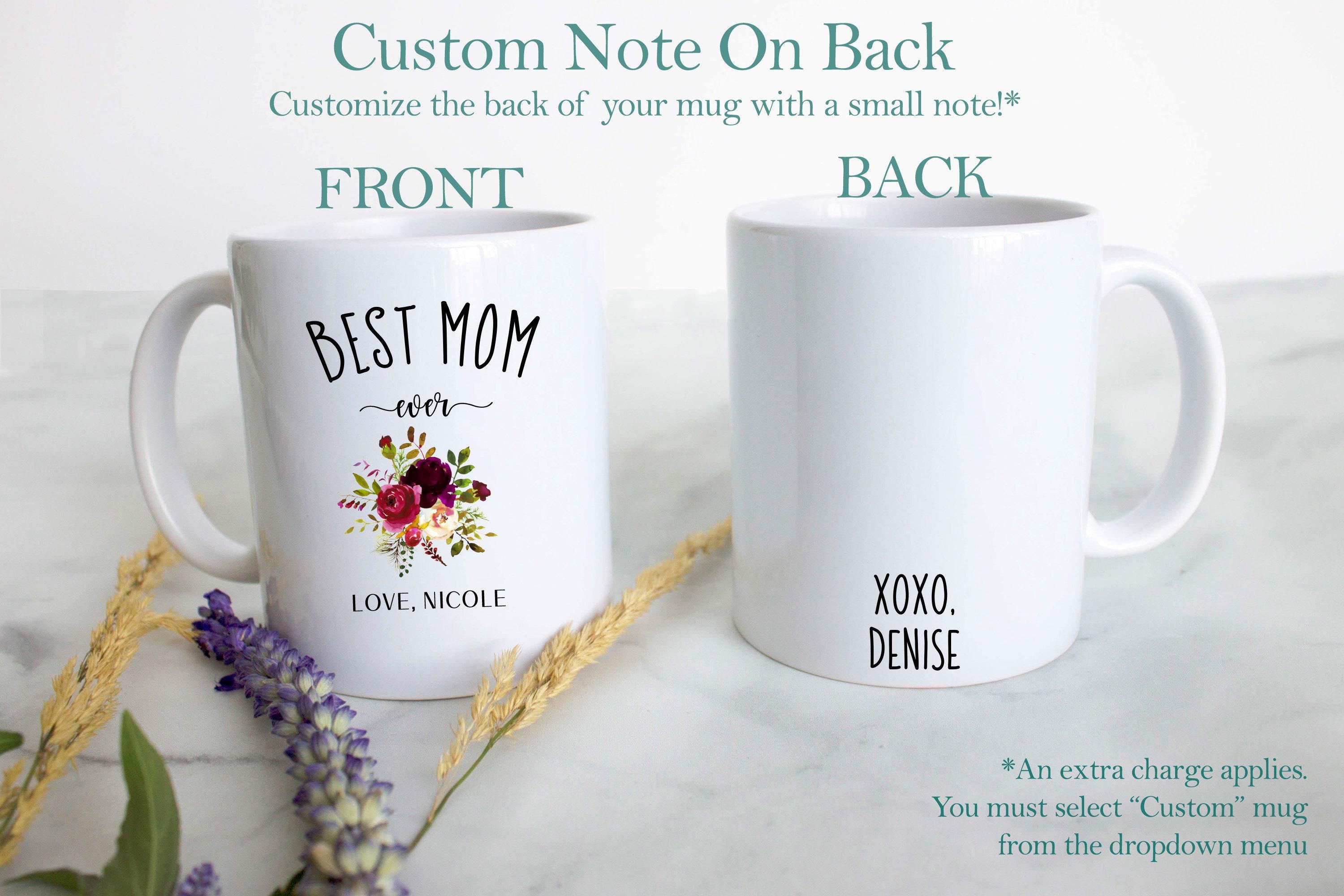 Best Mom Ever Floral - White Ceramic Mug