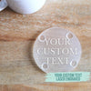 Laser Engraved Personalized Coaster - Custom Text