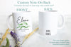 Greenery Eucalyptus Leaf Custom Name - White Ceramic Mug