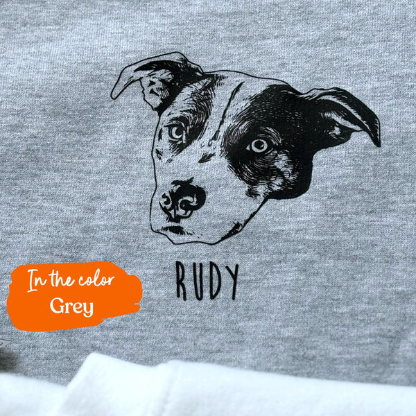 Custom Pet Portrait Sweatshirt: Personalized Dog/Cat Photo Gift