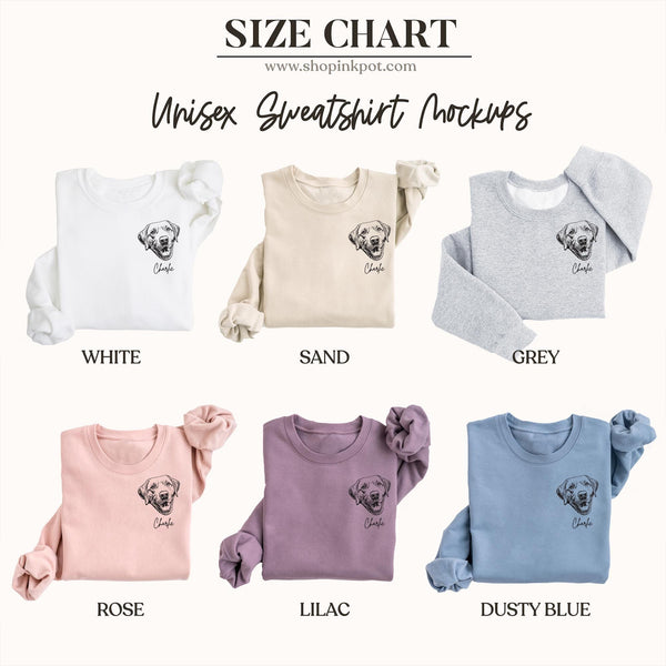 Custom Pet Portrait Sweatshirt: Personalized Dog/Cat Photo Gift