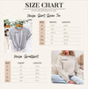 The image is a size chart for a unisex short sleeve t-shirt, including a photo of the t-shirt and a photo of a person wearing the t-shirt.