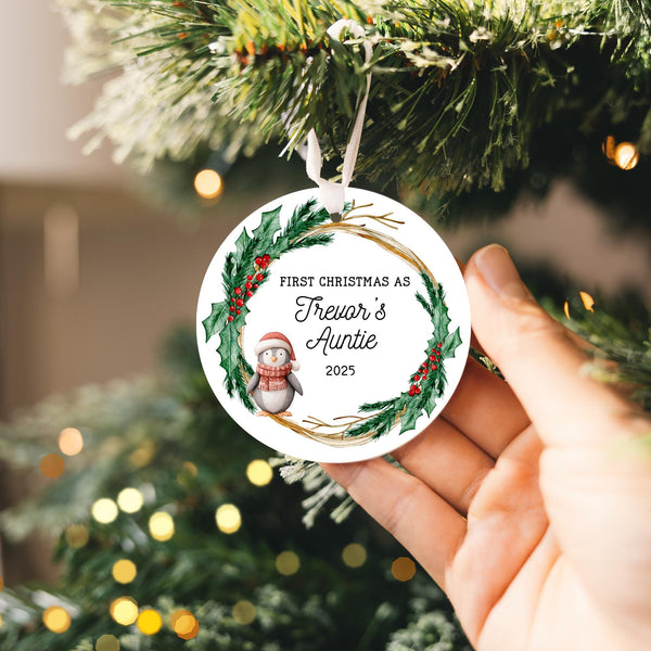 Custom Promoted to Auntie Or Uncle Ornament 2025 | Pregnancy Announcement Ornament, Baby Announcement, New Aunt Uncle Ornament, Pregnancy