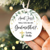 Personalized Will You Be My Godparent Ornament 2025 | Ceramic Baptism Ornament, New Godmother Godfather Ornament, Godparent Christmas Gift