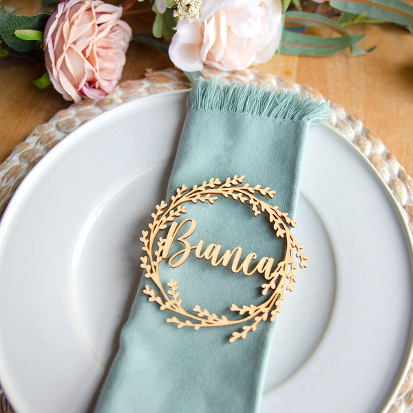 Custom Table Place Card - Botanical Design