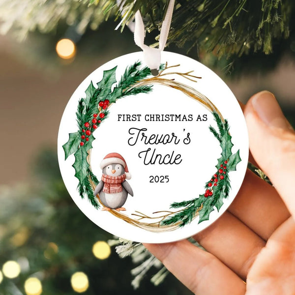 Custom Promoted to Auntie Or Uncle Ornament 2025 | Pregnancy Announcement Ornament, Baby Announcement, New Aunt Uncle Ornament, Pregnancy