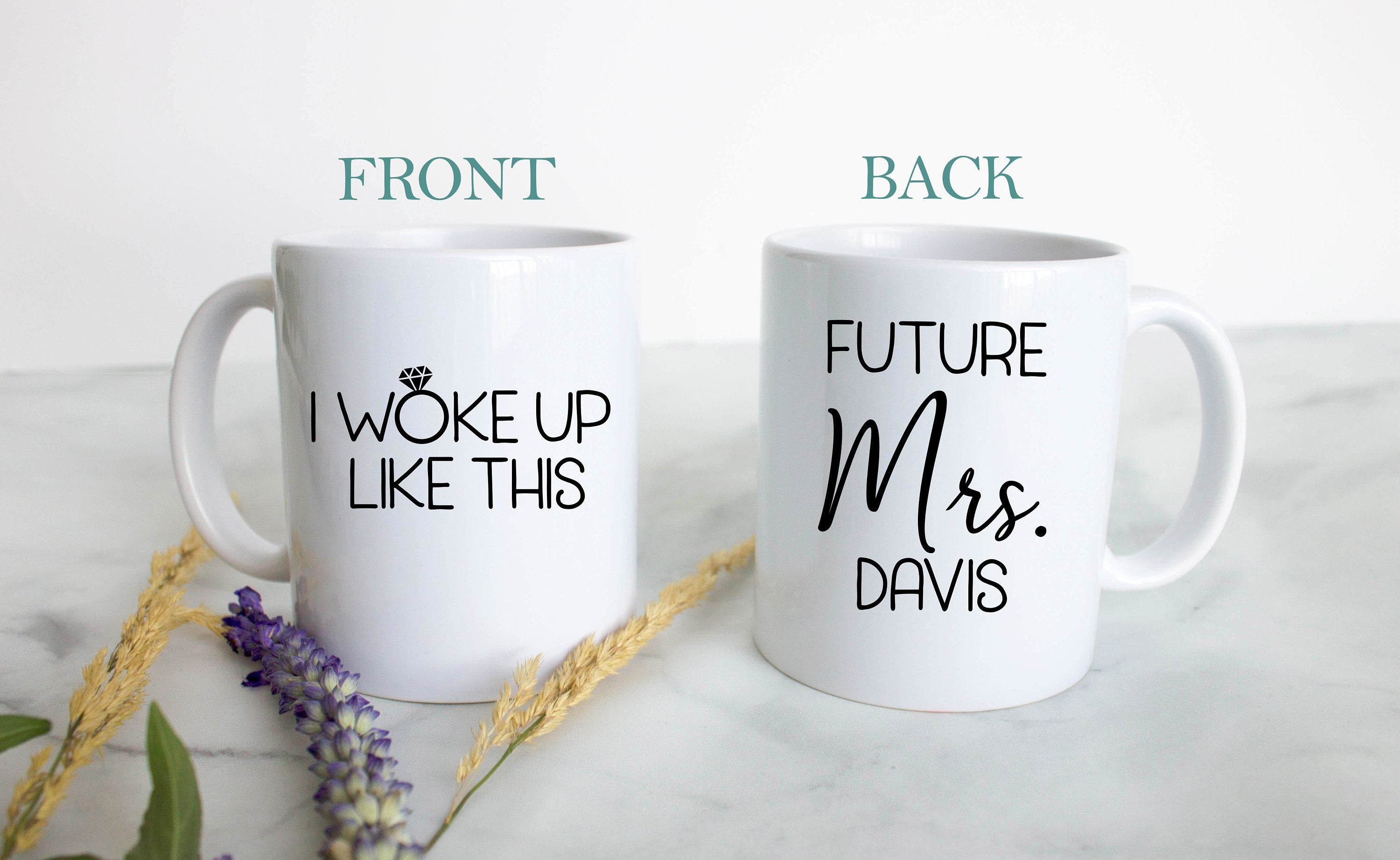 I Woke Up Like This Custom Name with Date - White Ceramic Mug