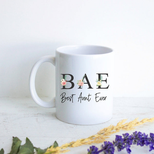 B.A.E Best Aunt Ever - White Ceramic Mug - Inkpot